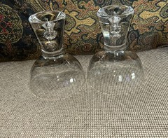 Vintage Iittala Finland Tapio Wirkkala Crystal Sherry Aperitif Glass Set Of 2