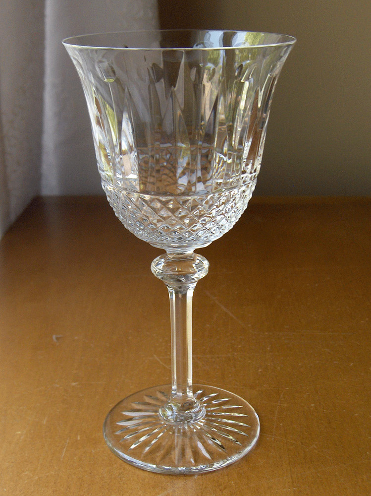 St Louis Tommy #1 large water goblet~7 3/4 inches tall~made in France~Pristine