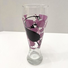 Ritzenhoff Mark Oliver Beer Glass Purple Cartoon Design Signed 18cm