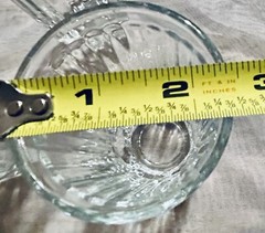 VTG. Crisa Vertical Ribbed Body Hexagon Bottom Tumbler Clear Glass Set of 3