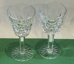 Set of 2 Waterford Lismore Liqueur Cocktail Cordial Glasses 3.5″ Tall – EUC