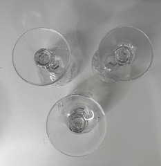 Set of 3 Russian Cut Crystal Red Wine Glasses 8.8 oz – Soviet Stemmed Goblet