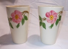 Franciscan Ware Desert Rose 12 OZ Tumblers (Set of 2) 1953-1958 5.25″ High