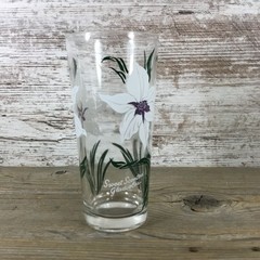 Vintage Boscul Peanut Butter Glass Sweet Scented Gladiolus 6 1/4″ Iced Tea Glass