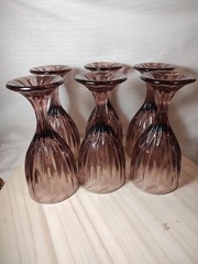 Noritake Entree Pattern Cranberry 10 Oz Water Goblet 7.25” set Of 6 Nice Glow
