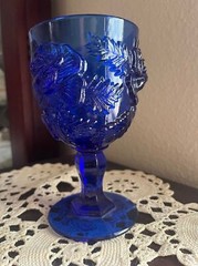 Madonna Inn Cobalt Blue Goblet Wild Rose
