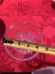 Crystal Water goblets 7.5 Inches Tall. Beautiful Etching. Heavy Glass. Set Of 2