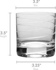 Elegant 12.75 Oz Cheers Old Fashioned Glass Set – 4 Unique Etched Designs