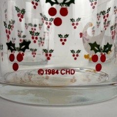 Vintage 1984 Anchor Hocking CHD Christmas Goose Rocks/Tumbler Glass Set of 6 NWT