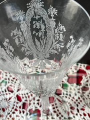 SET of (6) TIFFIN La Fleure Clear (Stem 15024) 8-1/4″ Water / Wine Goblet