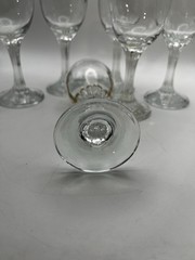 Double Gold Rim 6 oz. Stemmed Cordial or Wine Glasses set of 6