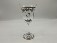 Wine Glasses by Lena Lui Stunning Set of 4 Sparkling Bouquets Hand Painted