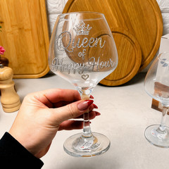 Rhinestone Wine Glass Be Your Own Magic Funny Gift for Her Birthday Present