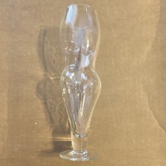 Figural Nude Lady Clear Glass Beer Glass for Adults