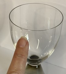 Set of 2 MCM Rosenthal Fortuna Smoke Wine Goblets Designer Elsa Fischer-Treyden