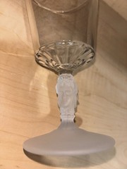 L G Wright Three-Faces Frosted Stem, Water Goblet, 6 1/4″