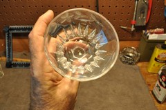 Vintage Footed Sherbet Glasses One Glass , Etched Flowers see pictures
