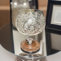 Vintage Schwenker Cognac Glass GroB 6 Stuck Bleikristall 24% Lead Crystal 24%