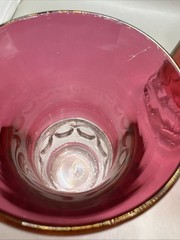 Set of 6 Vintage Tiffin Kings Crown Ruby Flashed Iced Tea Tumblers 5.25” MCM