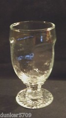 CLEAR CRYSTAL PEDESTAL SIX SIDED WINE GLASS 5 1/2 INCHES HIGH – 8 FLUID OUNCES