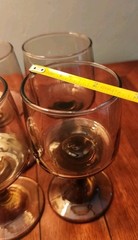 Vtg Libbey Tawny Accent Glasses 6oz Smoke Brown set of 4 70’s Retro Grannycore