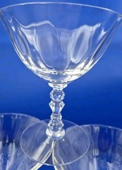 Fosteria Crystal Greenbrier Stem Optic Clear US 3/8″h Low Sherbets Set Of 7