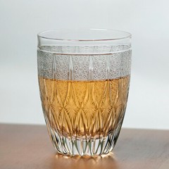 Gray Old Fashioned Crystal Drinking Glassware Hand Cut Whiskey Glass 10oz