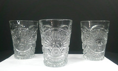 Sunshine, US Glass, # 15110, Flat Tumblers, (3), USA, EAPG, c 1908, ExCd