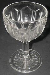 Hocking Glass COLONIAL KNIFE & FORK Clear Liquor Cocktail Stem 4″ Depression