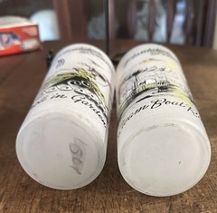 Vintage Libbey Frosted Plantation Scenes Highball Tumblers With Caddy Carrier