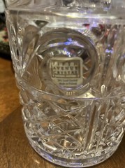 Fifth Avenue 24% Lead Crystal Biscuit Trinket Jar with Lid 8”Excellent Condition