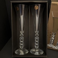Cristal d’Arques Millennium 2000 Lead Crystal Champagne Flutes Glasses France