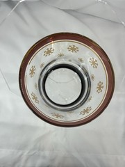 SANGO SUE ZIPKIN Gold Snowflake Old Fashion Rocks LowBall Scotch Whiskey Glass