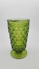 Iced Tea / Water Footed Goblet Indiana Glass or Colony Whitehall Green #521