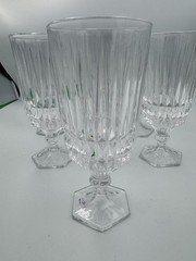 Fostoria Heritage 7 1/8 Vintage Ice Tea Goblet/Glass Clear Crystal Set of 6