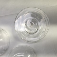 Vintage 1920s Gray Cut Birds Nests & Eggs Hand Blown Champagne Glasses, Lot Of 3