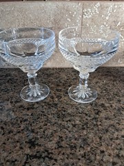 Set of 2 Antique Hearthside Champagne Goblets/Sherbet Glasses 5 1/4″ Decorative