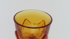 Single Vtg Tiffin Franciscan Cabaret Amber Glass Footed Goblet 6″ Tall 10 oz