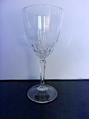 Set of 3 Vintage Diamant by Cristal D’Arques-Durand Wine Glass Faucet Cut Stem