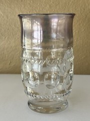 3 VTG Kings Crown Cranberry Flashed Top Only Flat Tumblers 9 oz. EUC