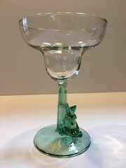 2 Vitg Luminac Margarita Mexican Siesta Man Sombrero Saguaro Cactus Stem Glasses