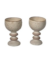 Wine Wedding Mugs Goblets Set Of 2 Ceramic Souvenirs 6 Ins Retro Granny Core