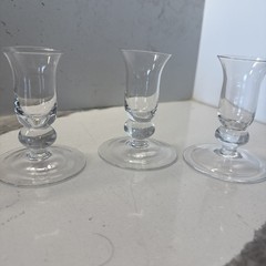 Set Of 3 Vintage Imperial Candlewick Footed Parfait Glass 3.75” Clear Stemware