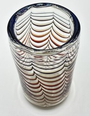 Vintage Don Pettey Signed Art Glass Cup 5.25” Tall x 2.25” Wide Holds 12 Fl. Oz.