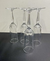 Set Of 4 Toscany Elite Fluted Champagne 8.25” Cocktail 24% Lead Crystal Glasses