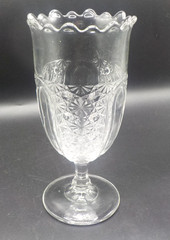 EAPG Daisy and Button Scalloped Celery Gass Vase Bloody Mary accessory