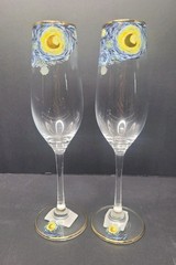 Van Gogh Starry Night The Impressionists Champagne Flute Glass Set Of 2