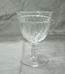Vtg Fostoria COLONY Swirl Set of 4-5 1/4″ Water Goblets Footed Glasses #2412 EC