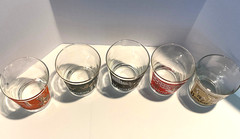 Libbey Set of 5 Vintage International Cities of The World Lowball 4″ Glasses