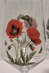 Portmeirion Botanic Garden Wine Glasses Hydrangea Sunflower Poppy Sweet Pea 4